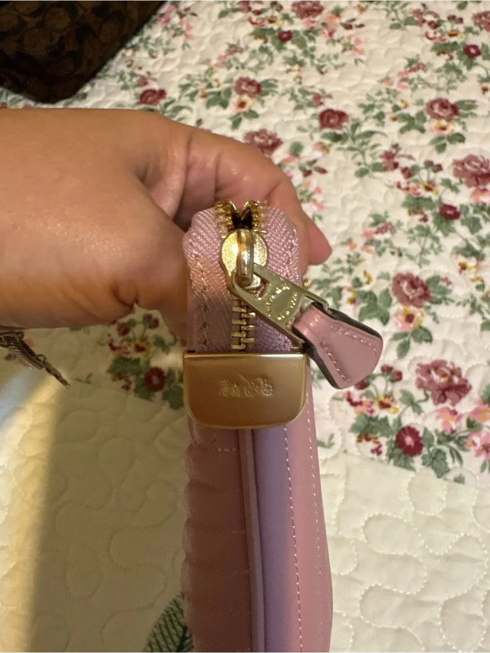 Coach quilted leather
